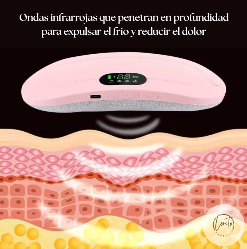 CINTURÓN TÉRMICO MASAJEADOR | ALIVIO RÁPIDO PARA DOLORES MENSTRUALES