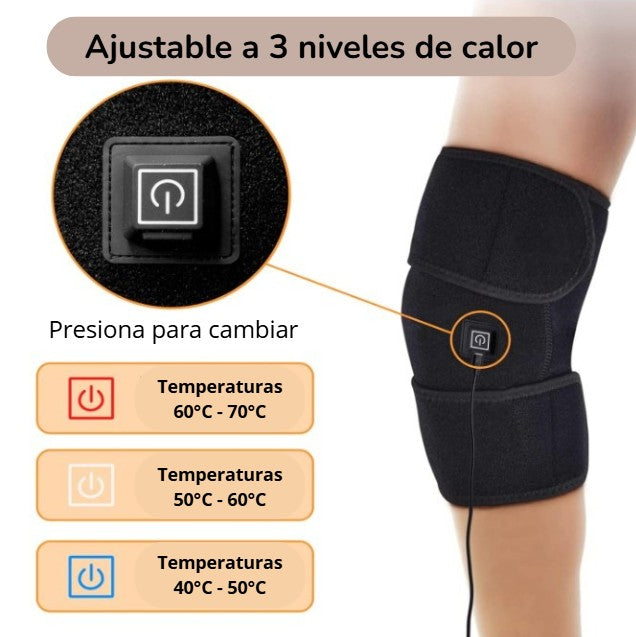 RODILLERA TÉRMICA ALIVIORÁPIDO CON CARGA USB | Calor y alivio en segundos