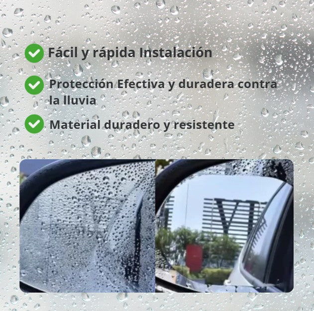 LÁMINA IMPERMEABLE PARA ESPEJOS RETROVISORES | MEJORA LA VISIBILIDAD Y CONDUCE SEGURO