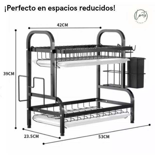 SECA PLATOS DOS NIVELES | Orden y espacio para tu cocina