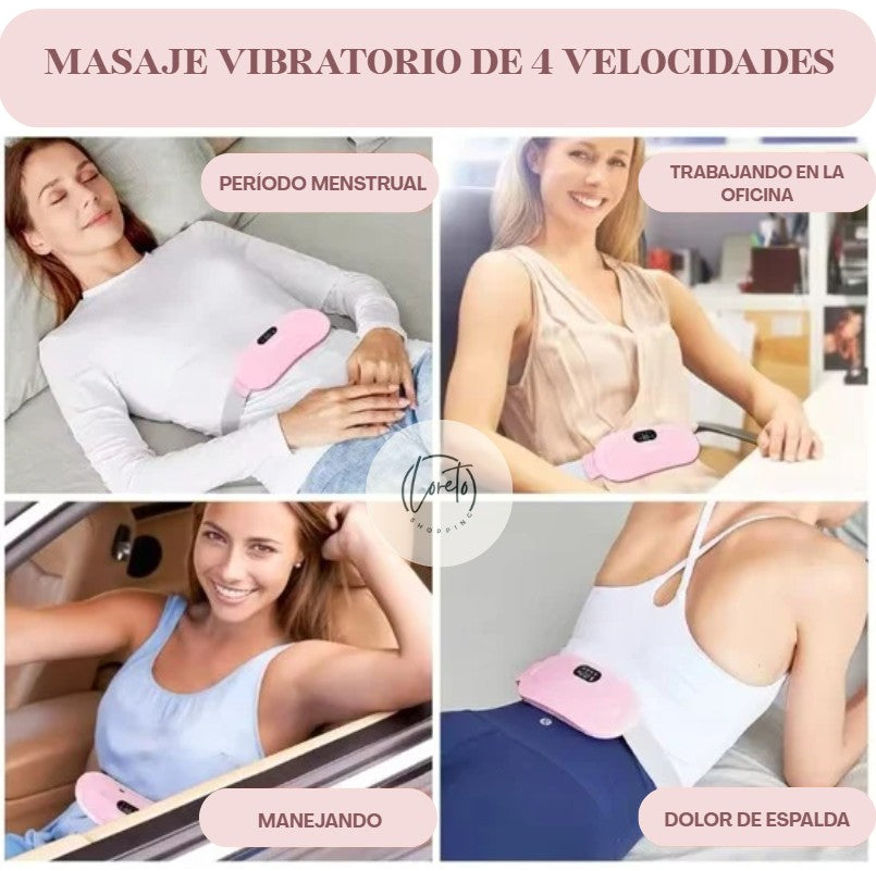 CINTURÓN TÉRMICO MASAJEADOR | ALIVIO RÁPIDO PARA DOLORES MENSTRUALES
