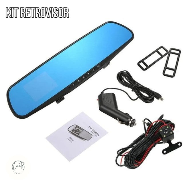 ESPEJO RETROVISOR CON CÁMARA FRONTAL Y TRASERA | Seguridad, tecnología y control total en tu auto.