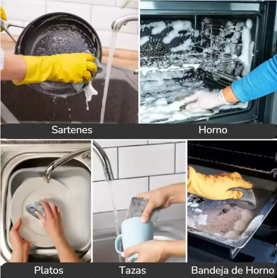 SET PAÑOS DE ALUMINIO (5 UNIDADES) | LIMPIA TU COCINA EN MINUTOS