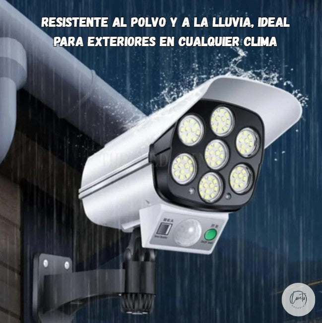 2X1 - FOCO LED SOLAR TIPO CÁMARA DE SEGURIDAD | Seguridad y tranquilidad para tu familia