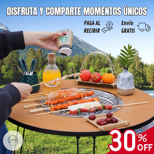 MESA PLEGABLE CON PARRILLA GRILLMASTER | Donde nacen los mejores momentos