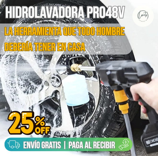HIDROLAVADORA PORTATIL PRO48V | La herramienta que todo hombre debería tener en casa