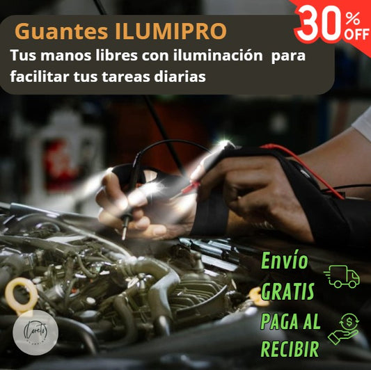 PACK 2 PARES DE GUANTES ILUMIPRO CON LUZ LED | Trabajo eficiente con manos libres