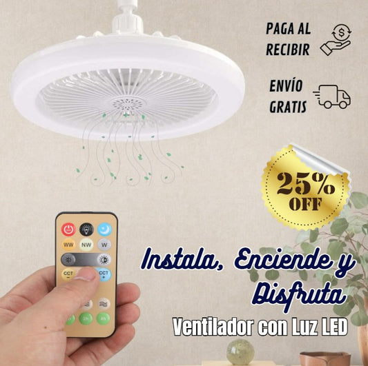 VENTILADOR CON LUZ LED FRESHLIGHT |  Tu casa más agradable, fresca y bien iluminada