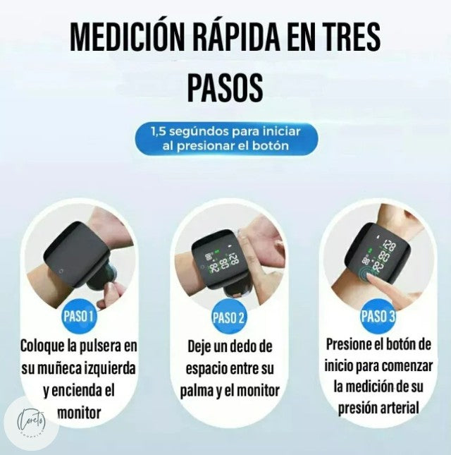 MONITOR DIGITAL DE PRESIÓN ARTERIAL PARA MUÑECA| Control práctico y rápido sin salir de casa