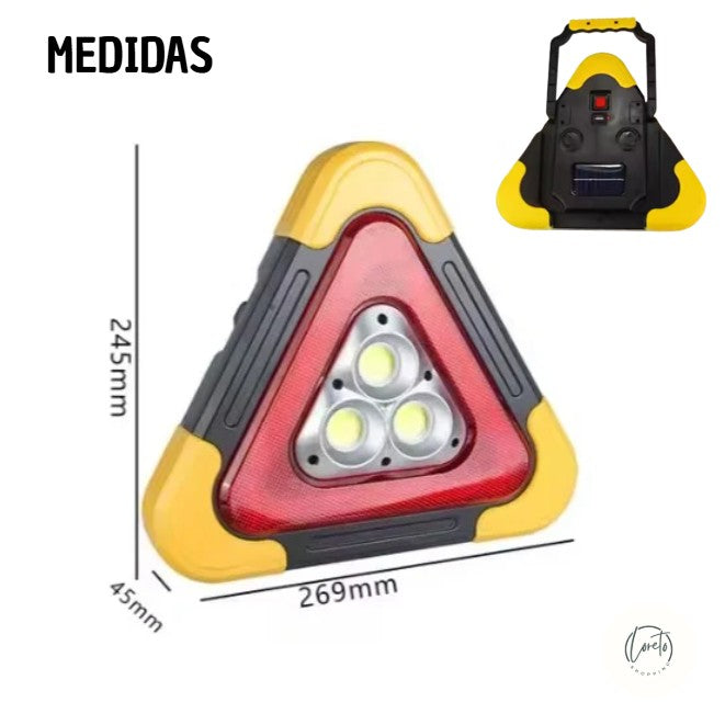 LUZ DE ADVERTENCIA LED CON CARGA SOLAR 🚗🚧 | No estar preparado es arriesgarte