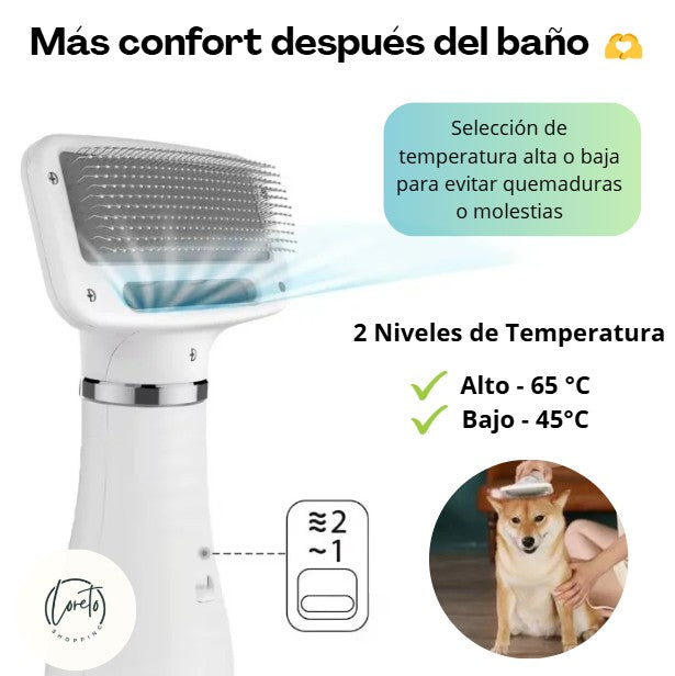 CEPILLO SECADOR PETDRY 2 EN 1 | Cuida y regalonea a tu mascota como se merece