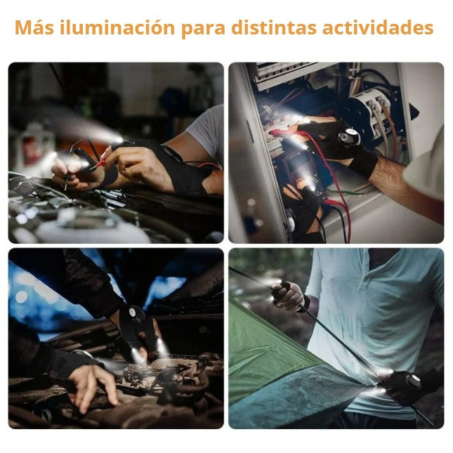 PACK 2 PARES DE GUANTES ILUMIPRO CON LUZ LED | Trabajo eficiente con manos libres