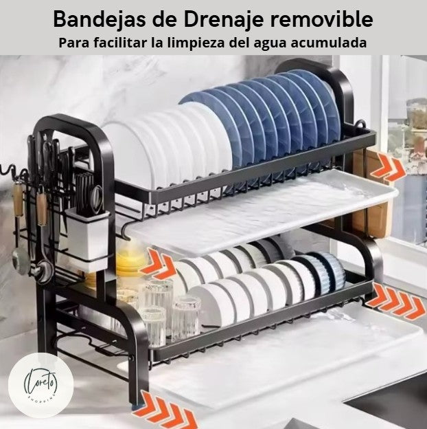 SECA PLATOS DOS NIVELES | Orden y espacio para tu cocina