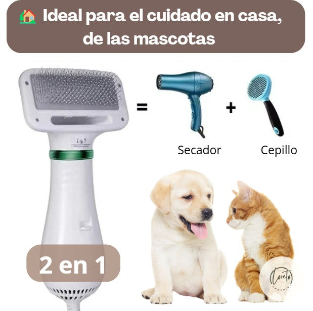 CEPILLO SECADOR PETDRY 2 EN 1 | Cuida y regalonea a tu mascota como se merece
