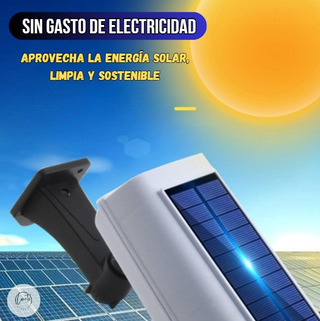 2X1 - FOCO LED SOLAR TIPO CÁMARA DE SEGURIDAD | Seguridad y tranquilidad para tu familia