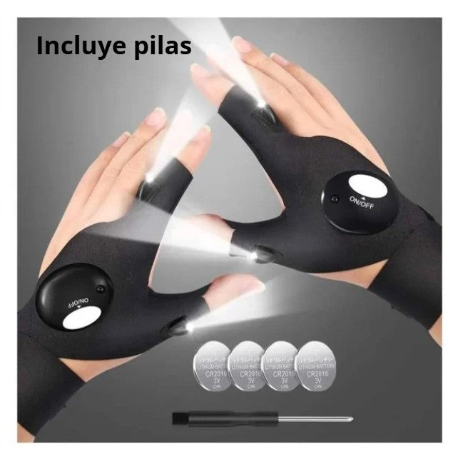 PACK 2 PARES DE GUANTES ILUMIPRO CON LUZ LED | Trabajo eficiente con manos libres