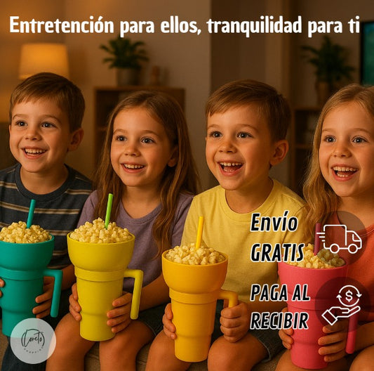 PACK 2 VASOS SNACK HAPPYMIX 950 ML | Entretención para los más pequeños