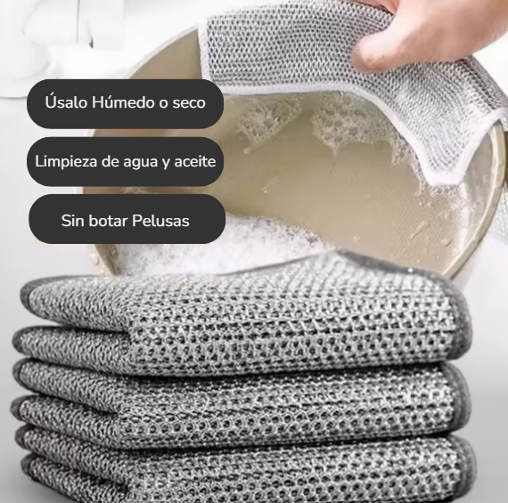 SET PAÑOS DE ALUMINIO (5 UNIDADES) | LIMPIA TU COCINA EN MINUTOS
