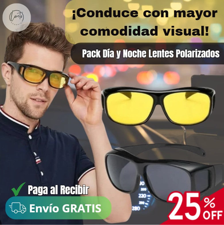 PACK LENTES DE CONDUCCIÓN DIA Y NOCHE | Mayor comodidad y claridad visual al conducir