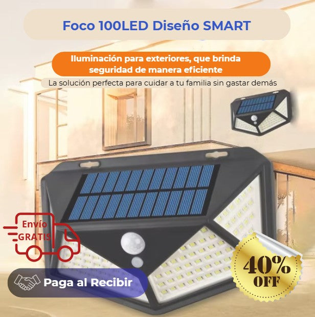 ⭐ FOCO 100LED SMART CON SENSOR DE MOVIMIENTO | Protege tu hogar sin pagar demás
